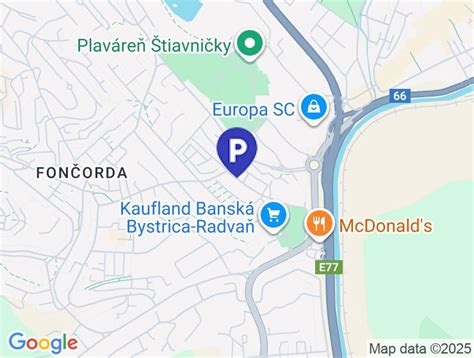 Mapa oblasti donášky Hallo Pizza v Banskej Bystrici