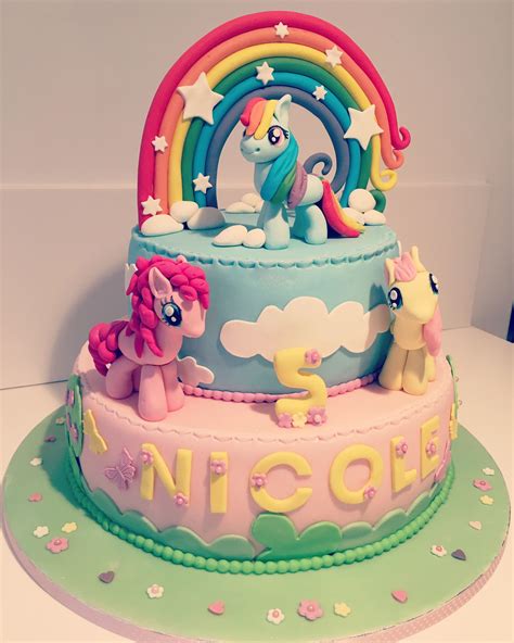Detská narodeninová torta My Little Pony s figúrkami