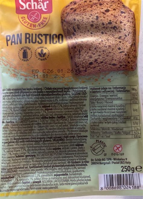 Balenie bezlepkového chleba Schär Pan Rustico