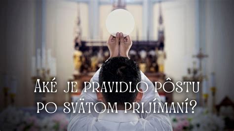 Diagram pravidiel pôstu pred svätým prijímaním
