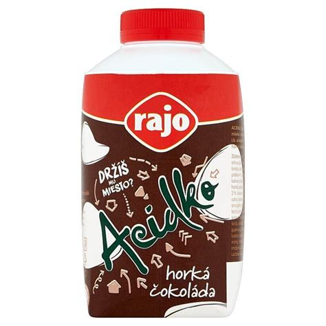 Rajo Acidko horká čokoláda s nutričnými hodnotami