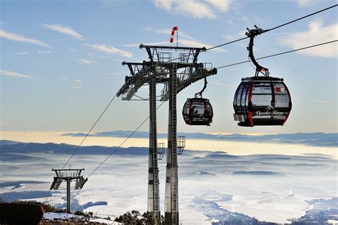Lanovka na Skalnaté Pleso a výhľad na Tatry