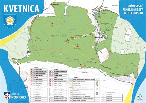 Mapa ubytovacích možností v okolí Popradu