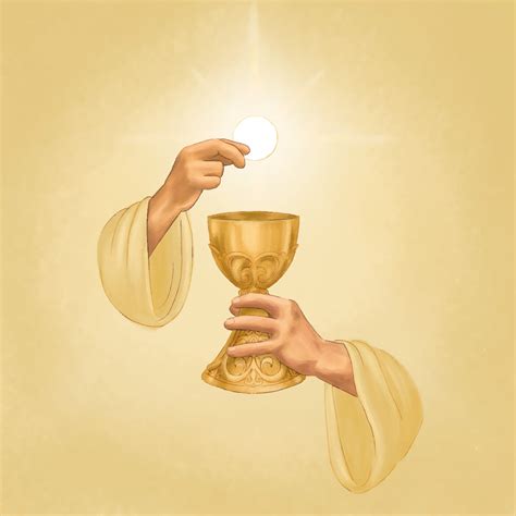Svätá hostia a kalich ako symbol Eucharistie