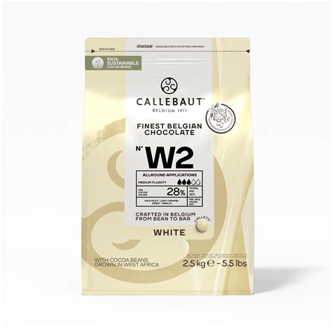 Obal bielej čokolády Callebaut W2