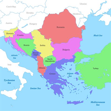 Mapa kulinárskych oblastí sveta so zameraním na Stredomorie a Balkán