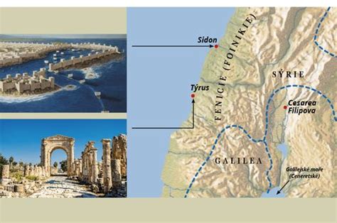 Mapa oblasti Týru a Sidonu