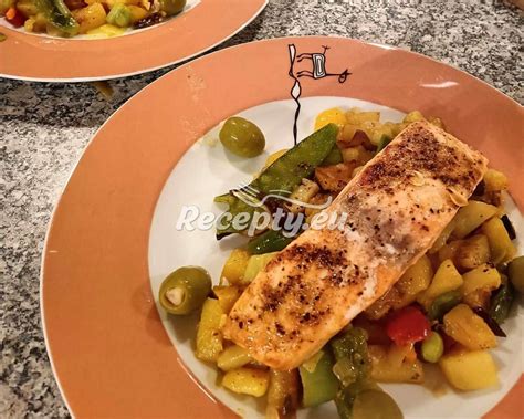 Misku s lososom a grilovanou zeleninou