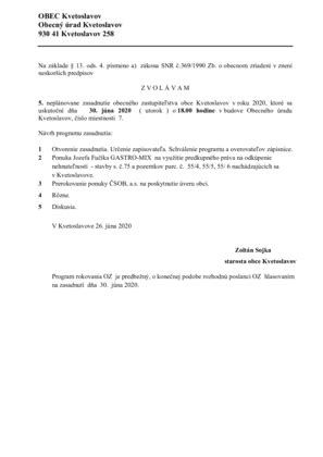 Záznamy z rokovaní obecného zastupiteľstva