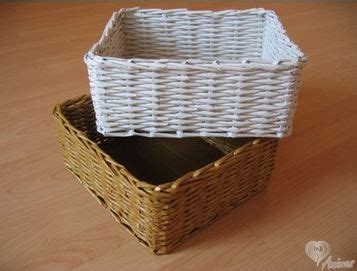 Pletený košík postup