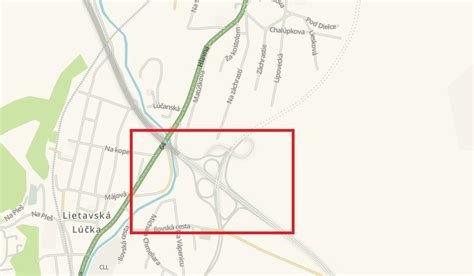 Mapa s vyznačenou polohou SLO-TEX, s.r.o. v Lietavskej Lúčke