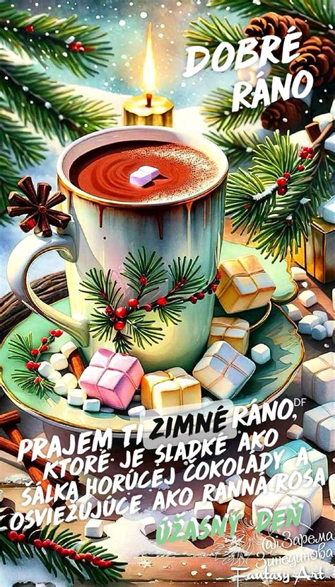 Ilustrácia horúcej čokolády s penou a ozdobami