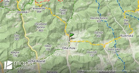 Mapa obce Dlhé Pole a jej okolia