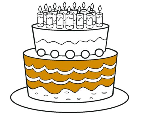 Narodeninová torta omaľovánka