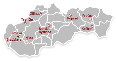 Mapa Slovenska s rómskymi komunitami