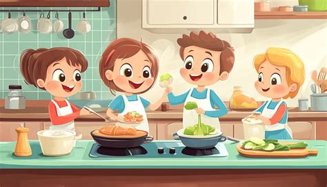 Deti varia v kuchyni