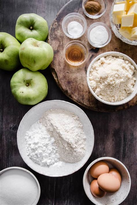 Ingredients for baking an apple cake