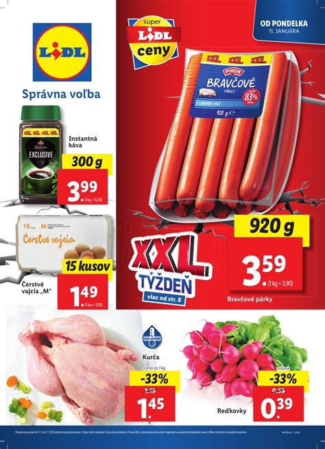 Leták Lidl s ponukou Sliezskej klobásy
