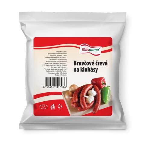 Bravčové črevá pripravené na plnenie