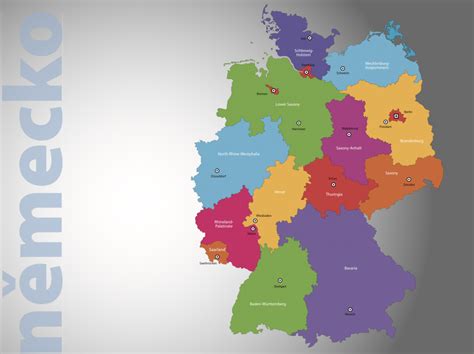 Mapa regiónov Nemecka, kde majú špecle pôvod