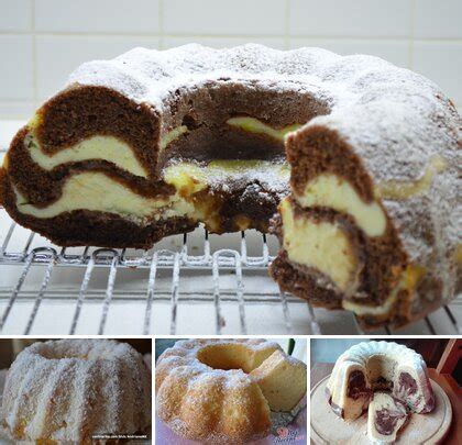 Vrstvenie tvarohovej náplne do bábovky