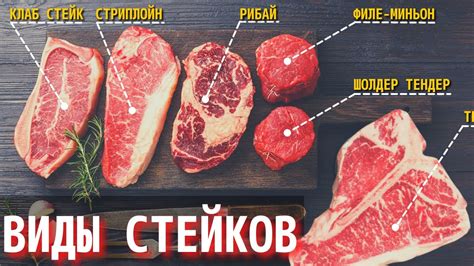 Rôzne typy hovädzích steakov